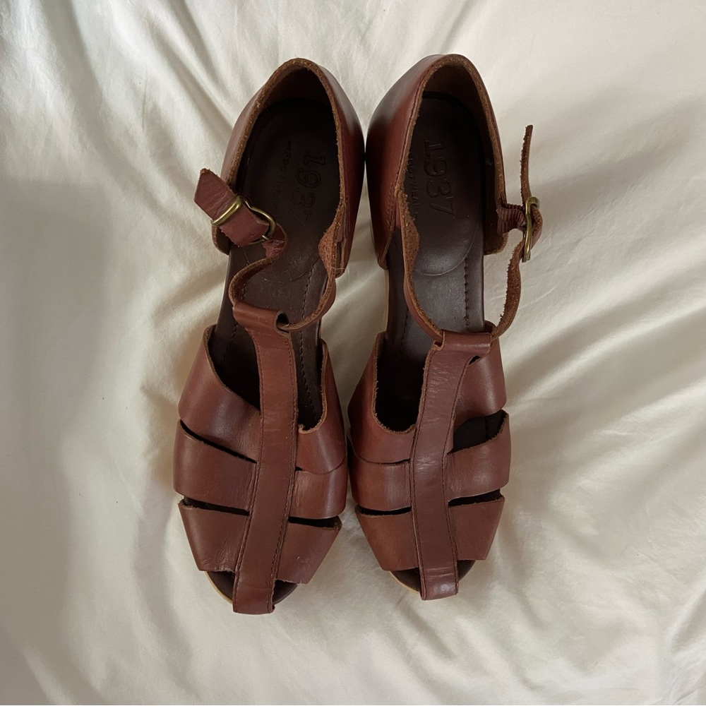 Madewell 1937 Footwear Leather Fisherman Platform Sandals | 10